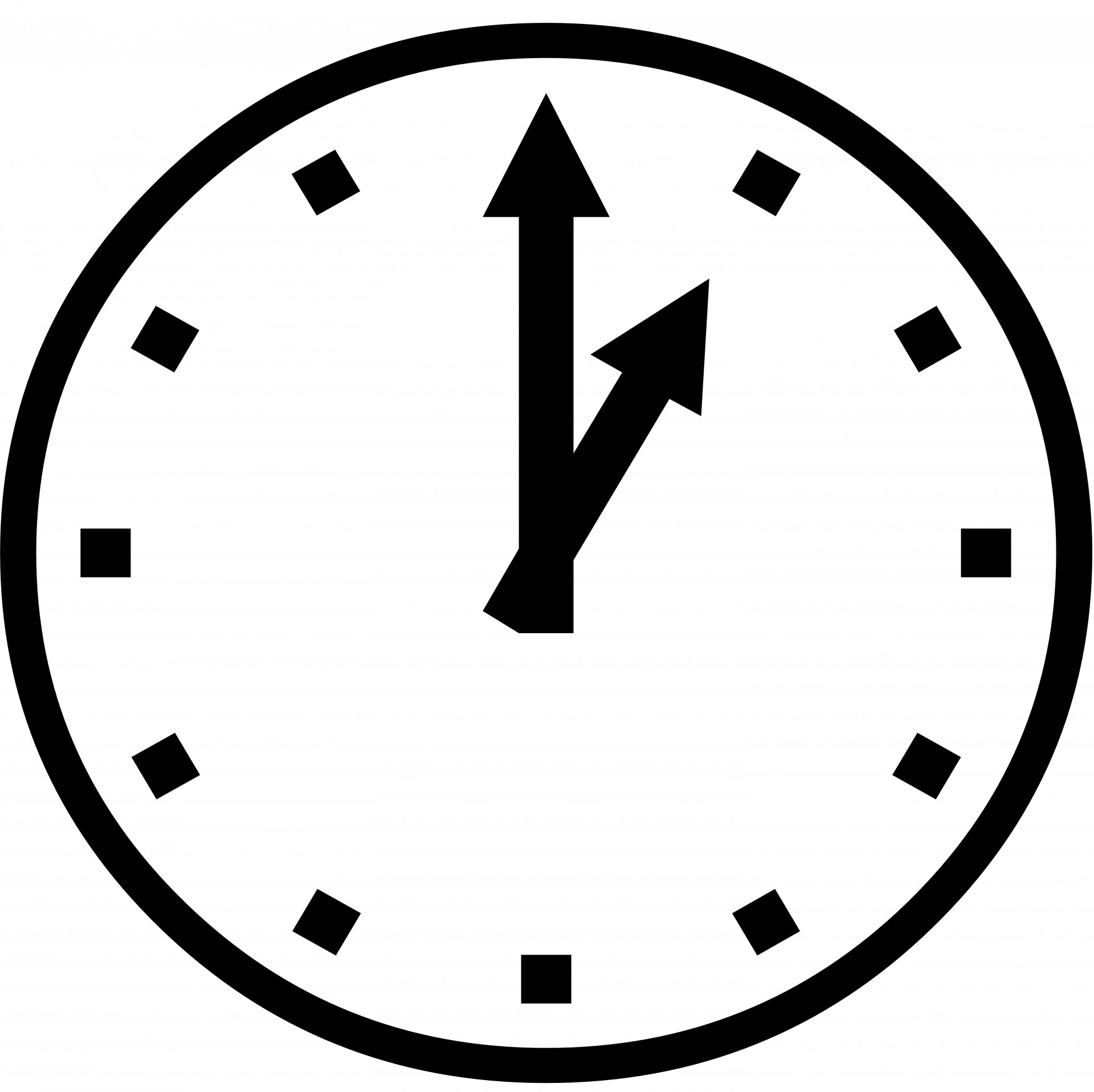 Illustration of Clock at 1:00
